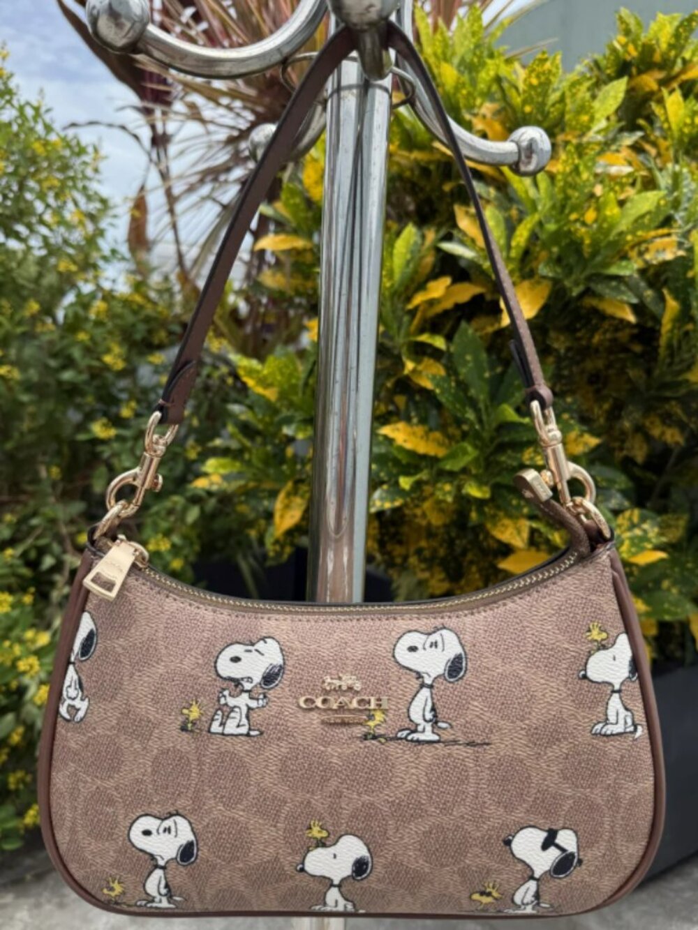 Coach Peanuts Teri Bag Snoopy Print Signature Canvas